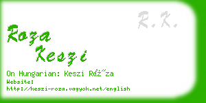 roza keszi business card